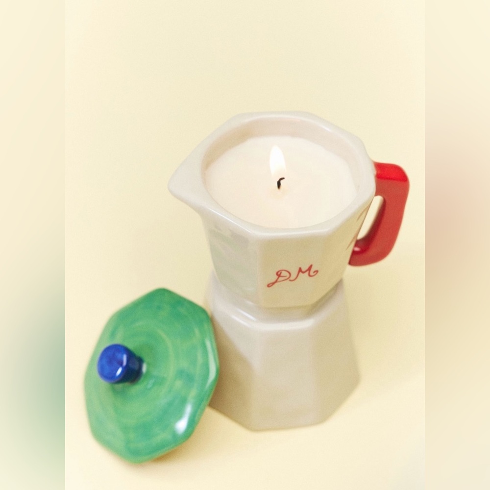 Anthropologie Candle Damson Madder Gourmand Caramel Cafe Figural Ceramic Candle - Picture 2 of 8